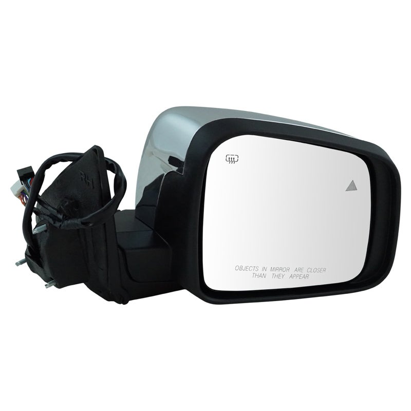 TRQ Right Mirror with Memory with Blind Spot Indicator with Chrome Cover Passenger Side Compatible with 20112018 Dodge Durango CH1321420