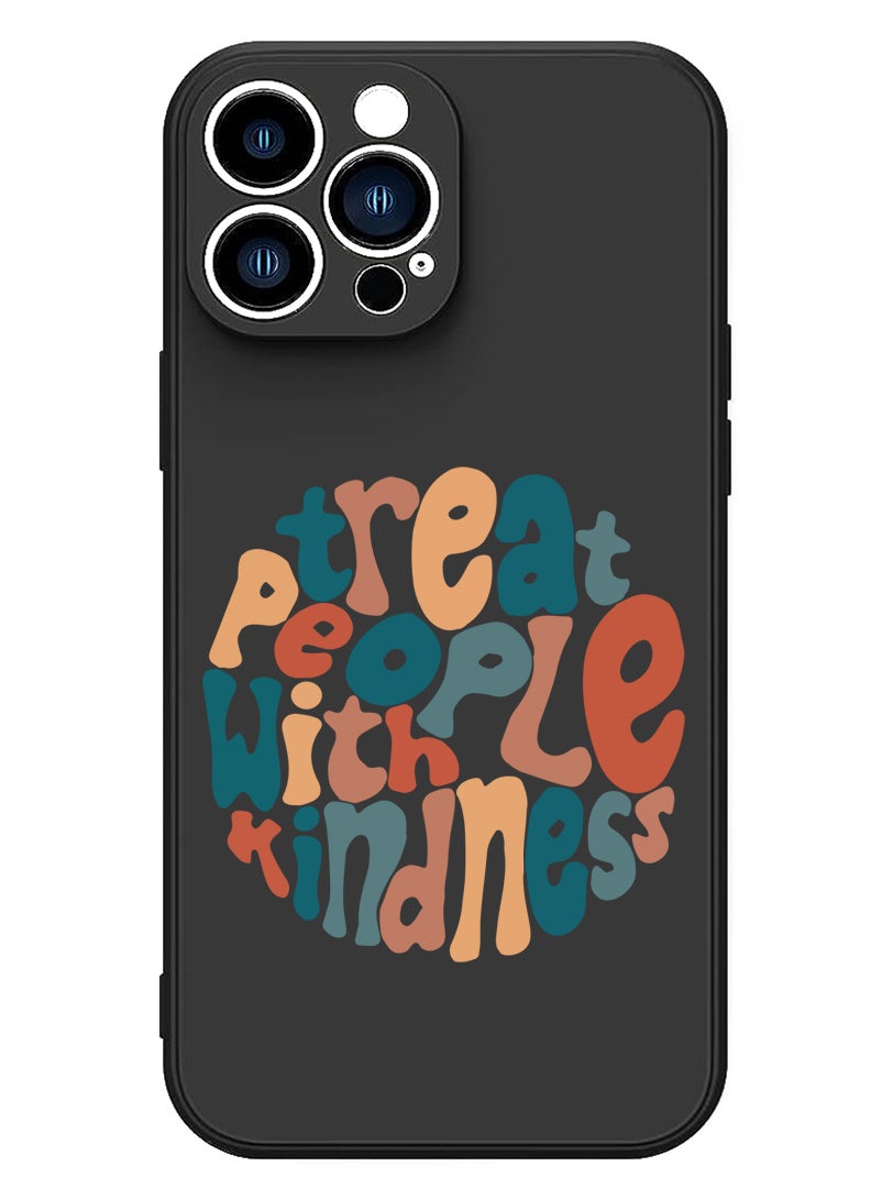 Theodor Protective Slim Fit Case Liquid Silicone Cover with Full Body Protection Anti-Scratch Shockproof Case For iPhone 12 Pro Max Black  - TPWK-01 - Image 1