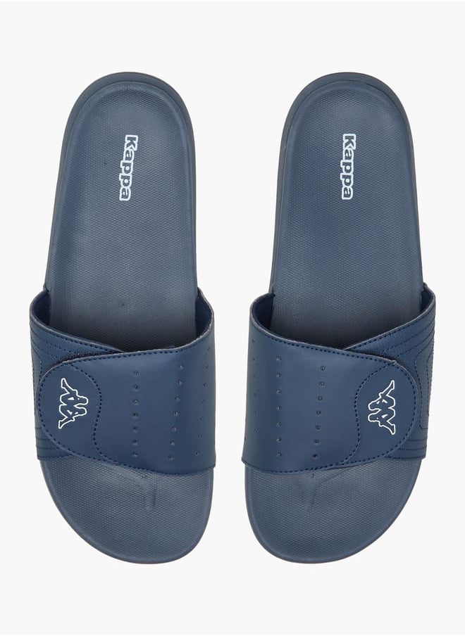 Kappa Men's Logo Print Slides With Hook And Loop Closure  - Image 1