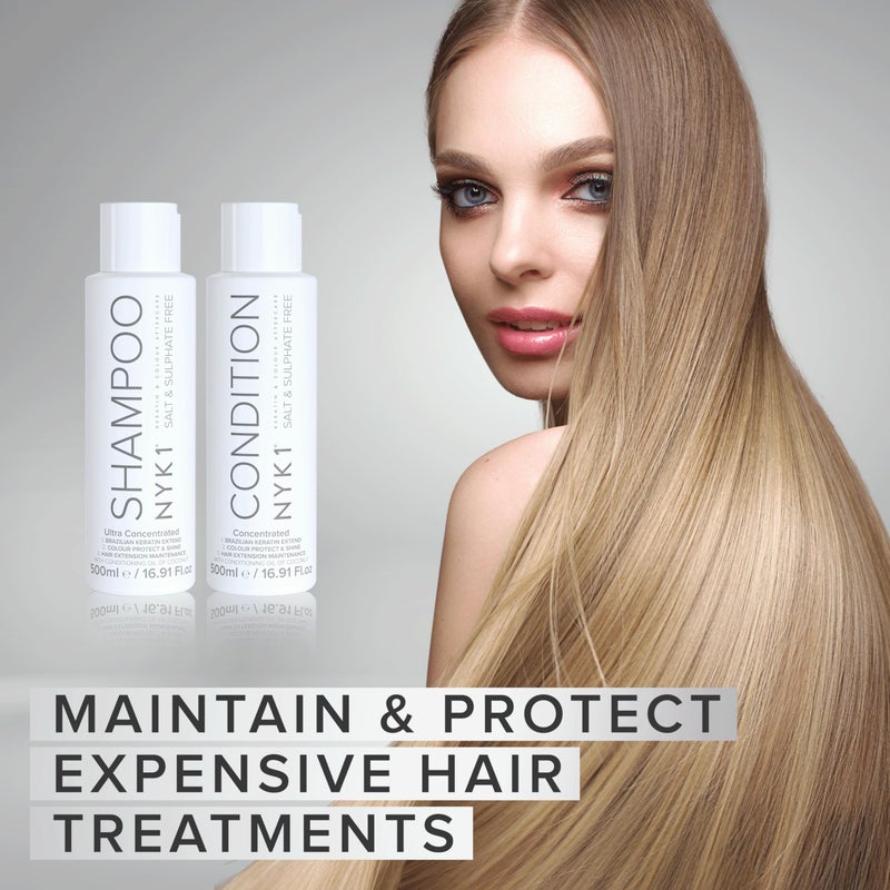 NYK1 Salt & Sulfate Free Conditioner (500ml) Sulfate Free Hair Conditioner For Extensions, Colour & Keratin Treatment Aftercare - Deep Conditioning, Moisture-Rich & Organic For All Hair Types - Image 5