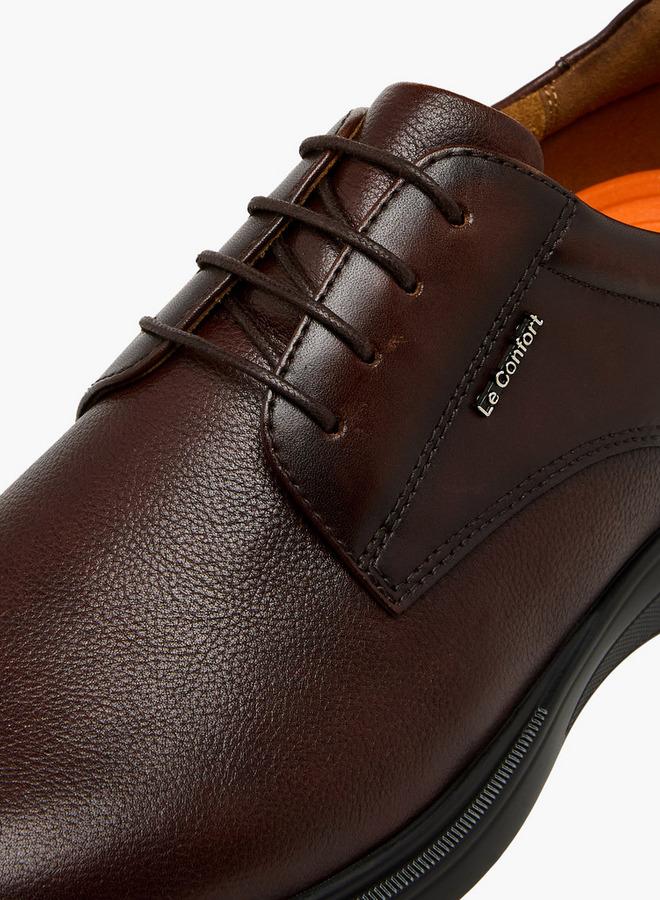 Le Confort Men Leather Lace-Up Derby Shoes - Image 4