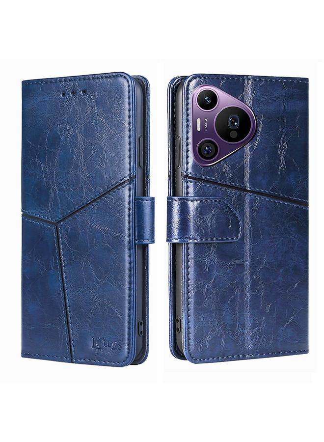 زبون جراب لهاتف Huawei Pura 70 Pro / 70 Pro+ 5G جراب هاتف جلدي بخياطة هندسية - Image 1