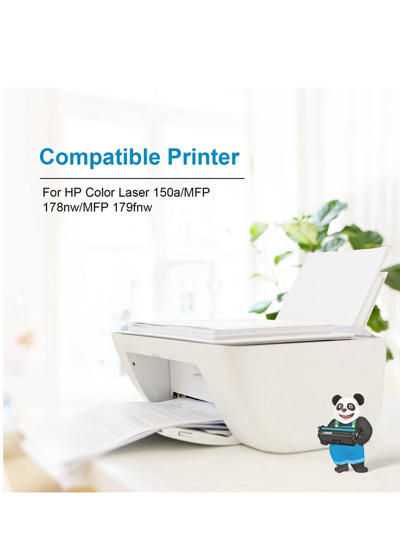 Asta - ASTA W2071A 117A 178nw 179fnw Toner Compatible For HP Color Laser 150a Printer W 2071 117 A 178 179 150 nw fnw Cyan C Toner Cartridge Laserjet pr Office Consumable Replacement High Quality - Image 1