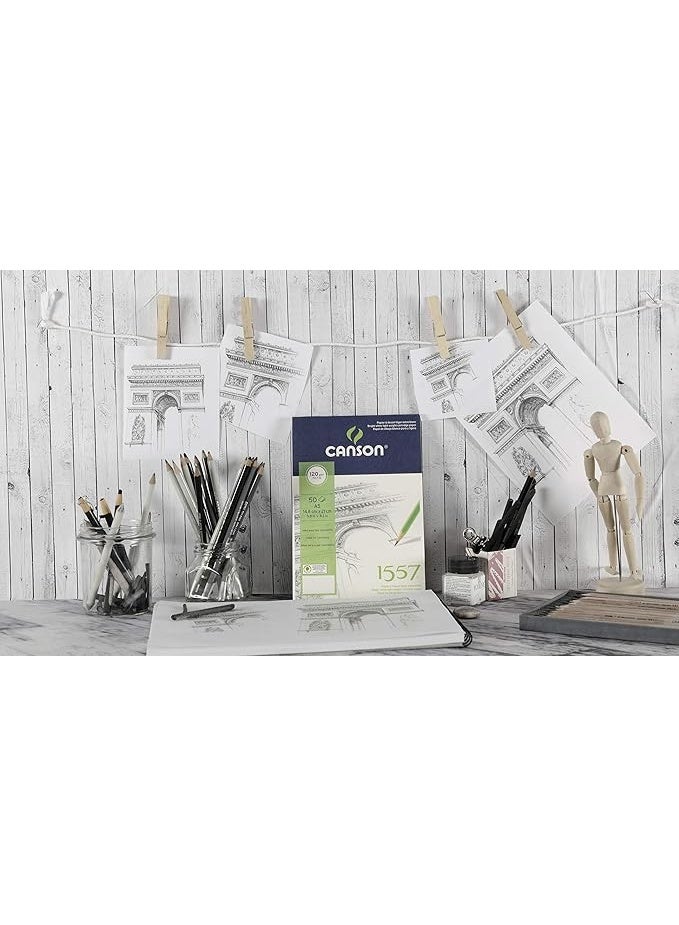 CANSON A5 Size Extra White Drawing Paper Pad 180gsm Thickness 30 Sheets - Image 4