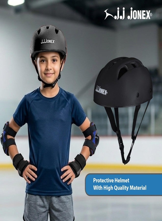 Jonex JJ Jonex Kids Adjustable Skates Combo Set with Helmet, Knee & Elbow Pads, Gloves, Bag, Key - Black/Red - Suitable for Age 6-11 Medium Size - Image 4