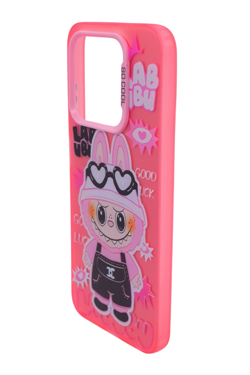 CFS TPU LABUBU Printed Back Cover Case For Infinix Smart 9 - Pink White - Image 3