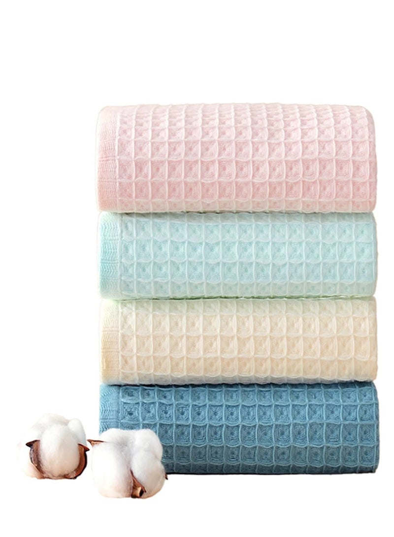 Bincoo Soft Bath Towel Set, 4 Size 100% Cotton Waffle WeaveTowels for Bathroom, Hotel, Spa, Beach and Gym(4 pack, 70 * 140cm) - Image 1