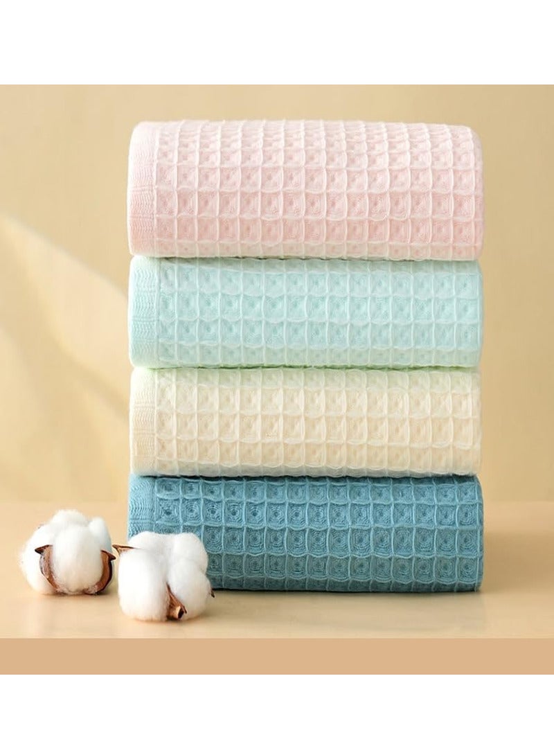 Bincoo Soft Bath Towel Set, 4 Size 100% Cotton Waffle WeaveTowels for Bathroom, Hotel, Spa, Beach and Gym(4 pack, 70 * 140cm) - Image 4