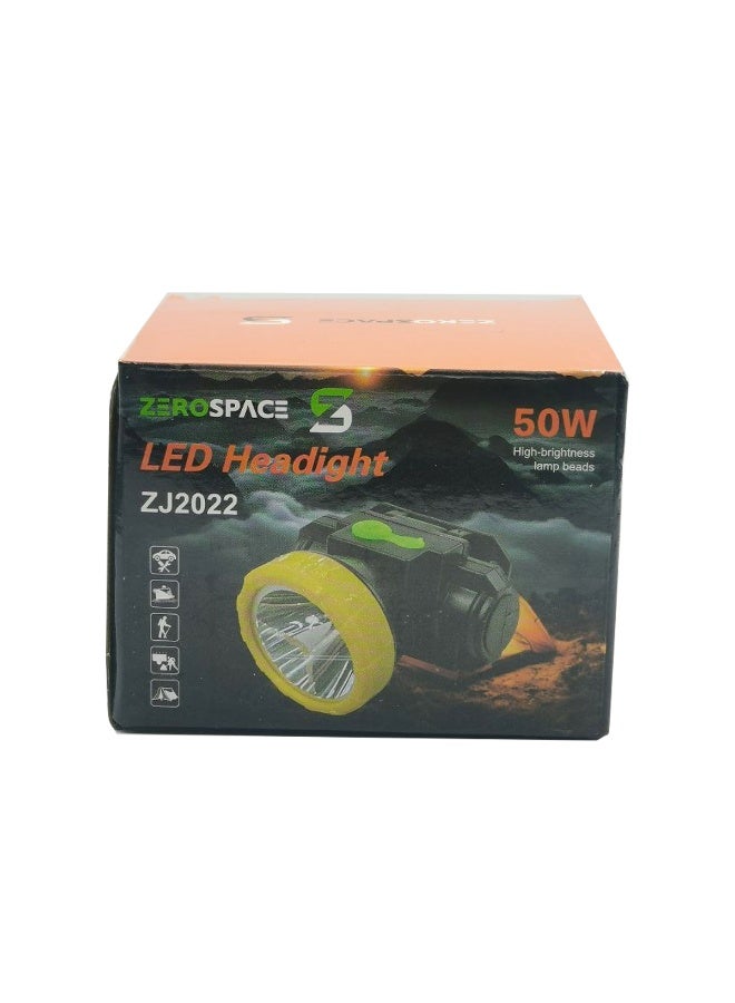 زيروسبيس مصباح رأس LED قابل لإعادة الشحن بقوة 50 واط، طراز ZJ2022، عالي السطوع، مناسب للتخييم والمشي لمسافات طويلة - Image 4