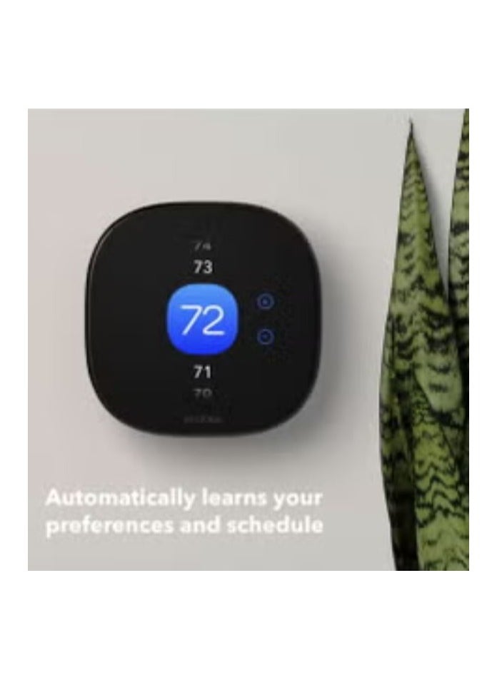 Ecobee - Ecobee Smart Thermostat Enhanced 6Th Gen Without Sensor Black Eb-State6L-01 - Image 1