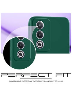 Wtech Oppo A3 Pro 5G 2024 Premium Liquid Silicone Case Cover Dark Green  - Image 3