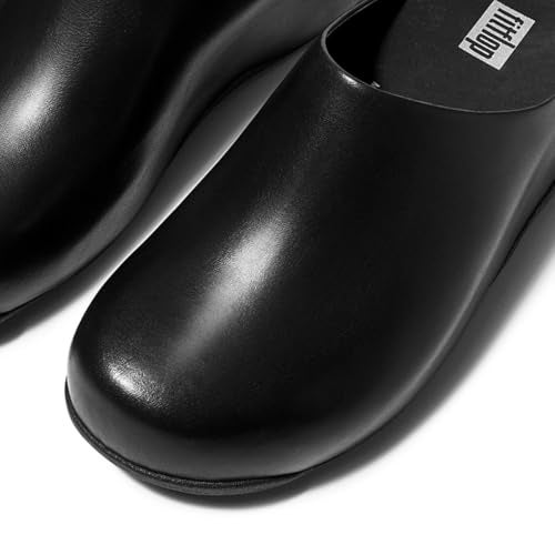 FitFlop Women's Shuv Leather Clog,Black,6 M US - Image 3