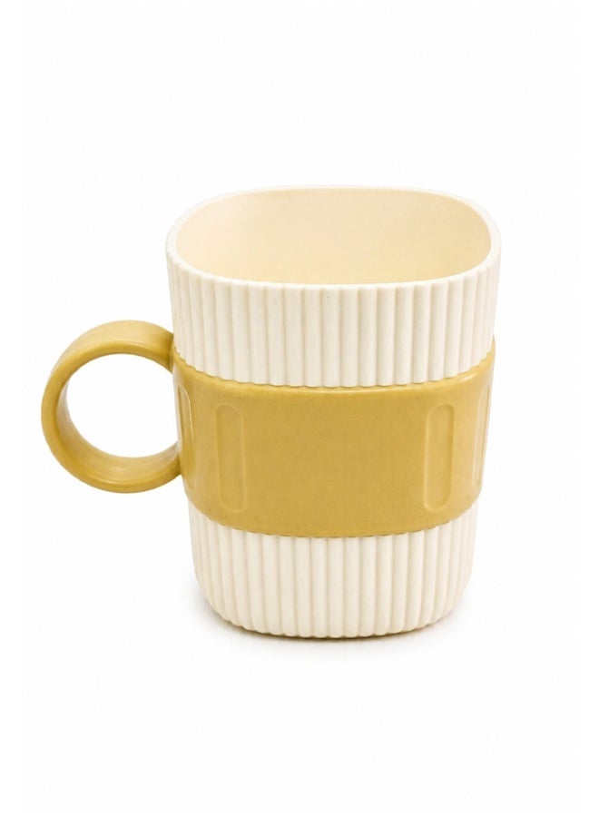 Premium Fluted Eco-Friendly Tea & Coffee Cup with Heat-Resistant Grip – 350ml - Image 3