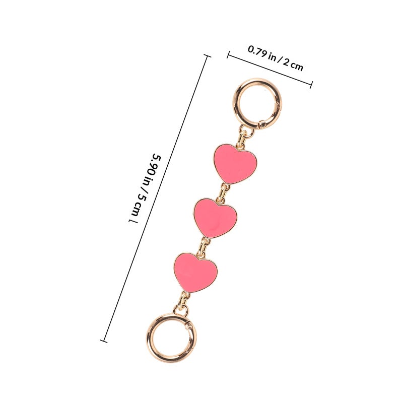 2pcs Heart Chain Bag Extension Chain Replacement Chain Bag Accessories - Image 2