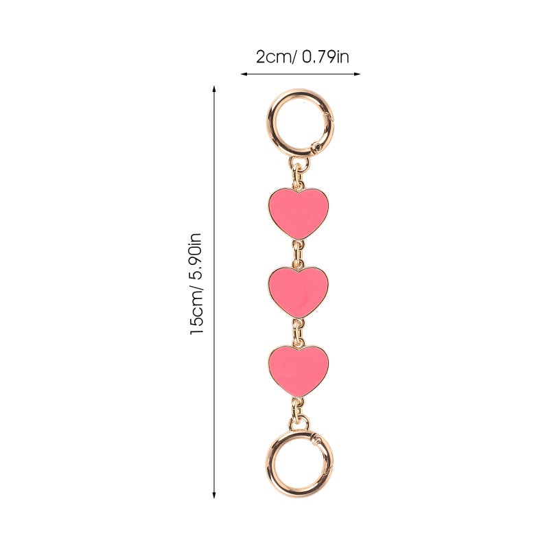 2pcs Heart Chain Bag Extension Chain Replacement Chain Bag Accessories - Image 3