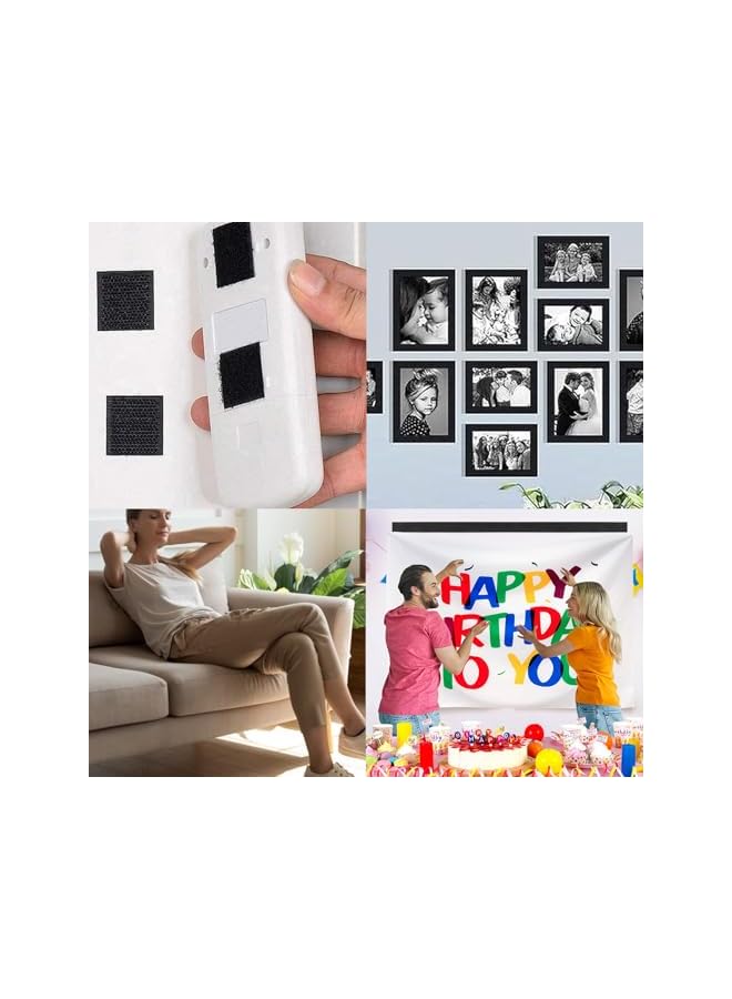 promass 16.4Ft Black Heavy Duty Hook And Loop Tape Adhesive - Easy Picture Wall Hanging, Secure Rug Grip, DIY Classroom & Office Essentials - Image 3