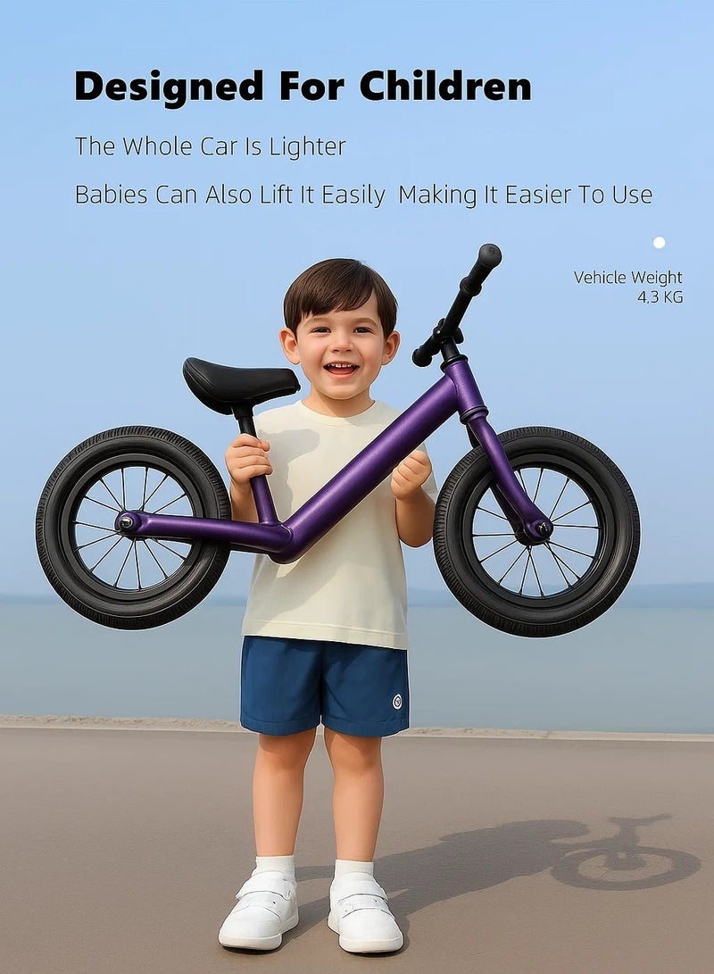Kids Balance Bike Suitable for 1-6 Years Old Baby Walker with Adjustable Seat No Pedal Children Bicycle Riding Toy 12 Inch  - Image 4