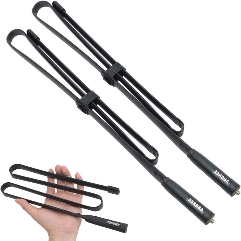 ABBREE 2 Pack 42.5-Inch Length SMA-Female Dual Band 144/430Mhz Foldable CS Tactical Antenna for GMRS Radio Baofeng UV-5R BF-F8HP Pro 5RM UV-21R UV-5G Plus GM-5RH K5PLUS AR-152 GM-15PRO Radio Antenna - Image 1
