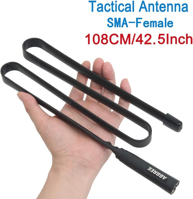 ABBREE 2 Pack 42.5-Inch Length SMA-Female Dual Band 144/430Mhz Foldable CS Tactical Antenna for GMRS Radio Baofeng UV-5R BF-F8HP Pro 5RM UV-21R UV-5G Plus GM-5RH K5PLUS AR-152 GM-15PRO Radio Antenna - Image 5