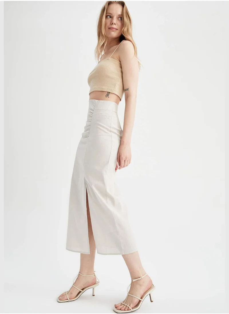 DeFacto Belted Midi Skirt