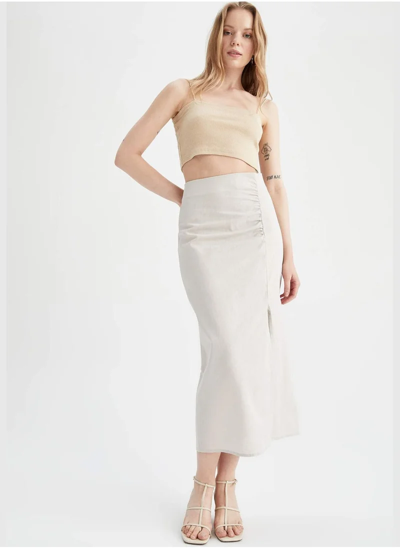 DeFacto Belted Midi Skirt