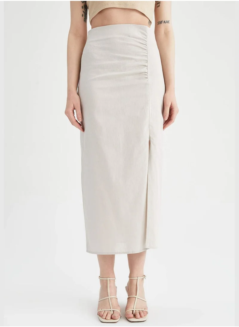 DeFacto Belted Midi Skirt
