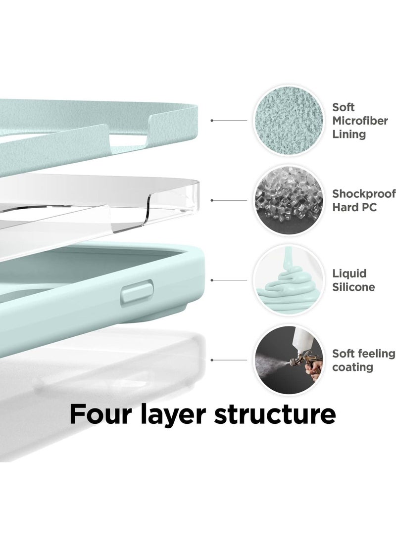 Rock Pow - Liquid Silicone Case Compatible with iPhone 15 Pro Max Case 6.7  Premium Silicone Full Body Protection - 4 Layer Shockproof Phone Cover Anti-Scratch Soft Microfiber Lining - Image 1