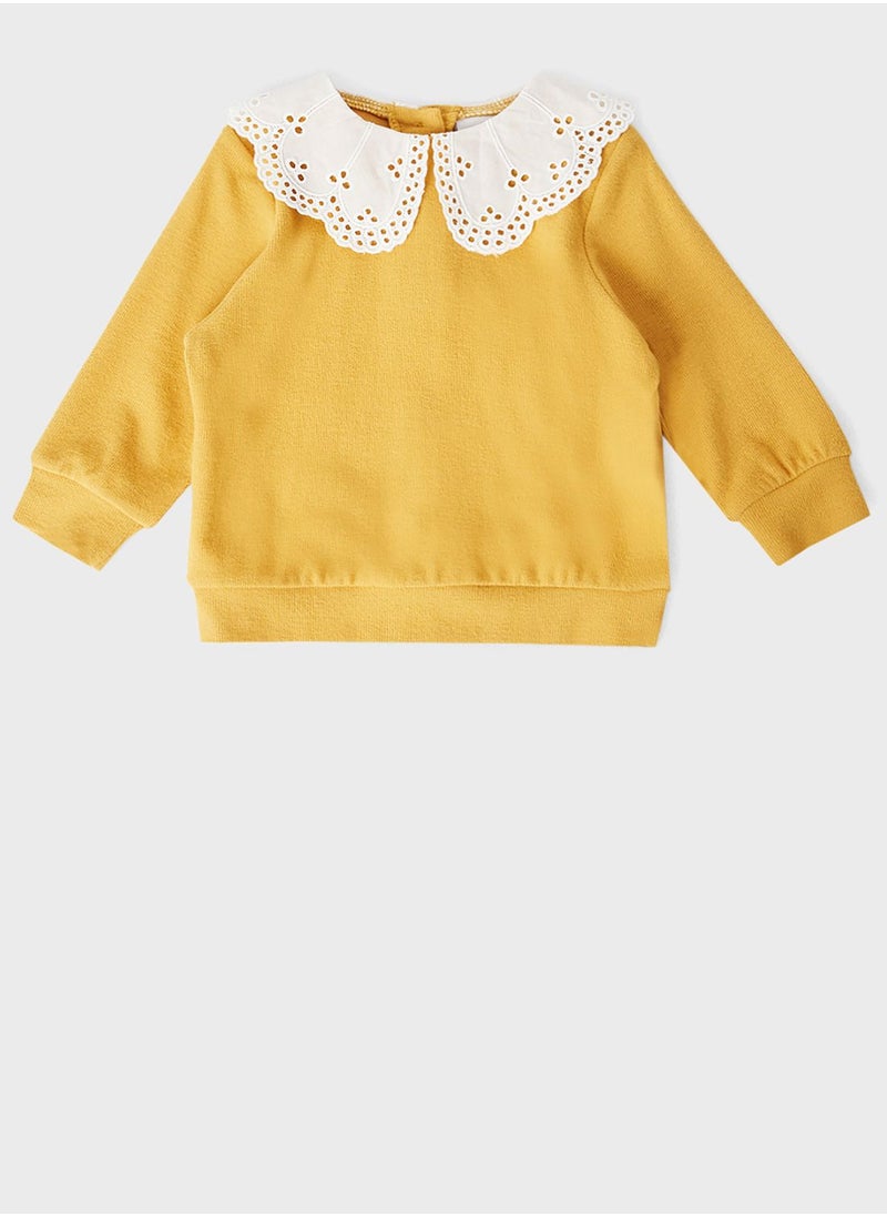 NAME IT - Infant Schiffli Collar Sweater - Image 1