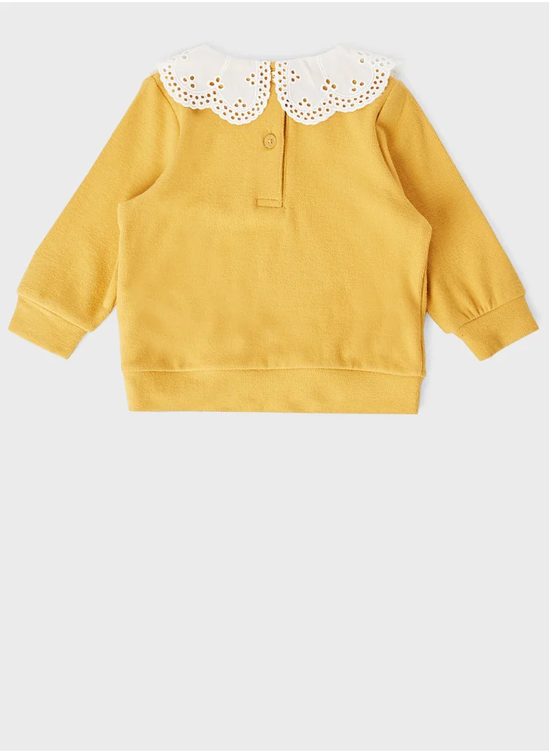 NAME IT Infant Schiffli Collar Sweater