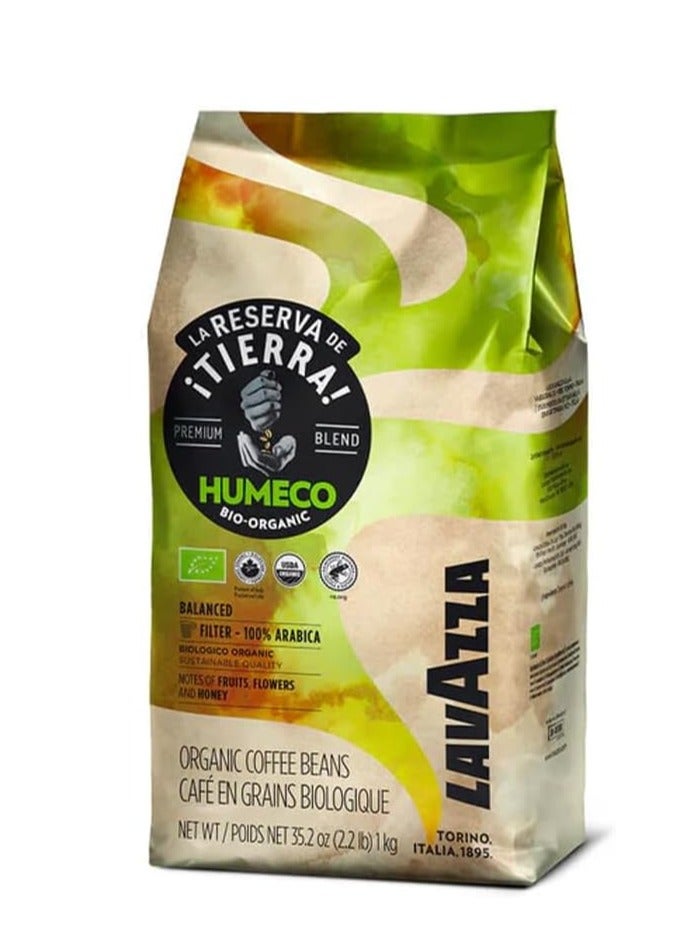 Lavazza La Reserva de Tierra Humeco Bio-Organic Espresso Coffee Beans 1000g - Image 1
