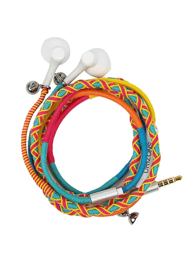 Audio Show URIZONS High Sound Quality In-ear Wired Hi-fi Wire-controlled Bracelet Braided Wire Earphone-Color:7#  - Image 4