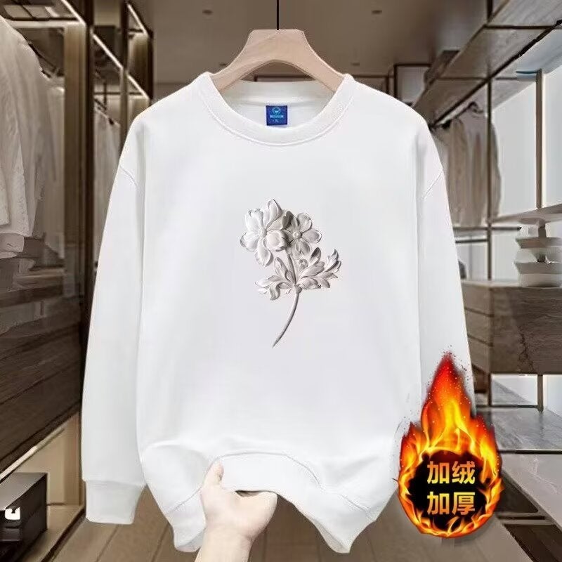 Explosions 2024 Men'S Long-Sleeved T-Shirt Autumn Base Shirt Long-Sleeved Cotton Autumn Hong Kong-Style Printed Loose Trendy - Image 2