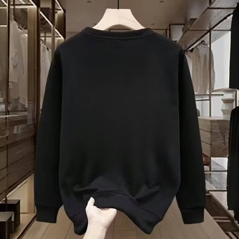 Explosions 2024 Men'S Long-Sleeved T-Shirt Autumn Base Shirt Long-Sleeved Cotton Autumn Hong Kong-Style Printed Loose Trendy - Image 1