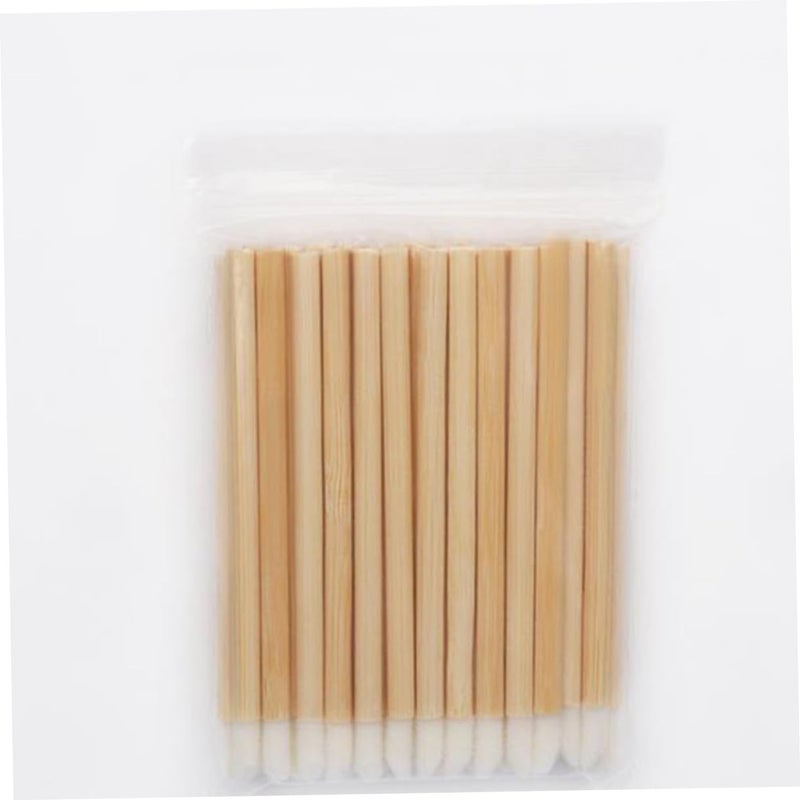 50pcs Disposable Wooden Lip Brush Lipstick Applicators with Handle Portable Lip Balm Brush for Makeup Use - Image 5