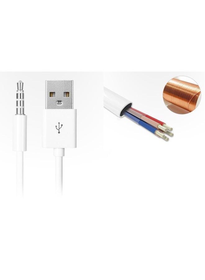 iAbler iPod Shuffle Cable, 2 Pack 3.5mm Jack/Plug to USB USB Power Charger Sync Data Transfer Cable for iPod Shuffle 3rd 4th 5th MP3/MP4 - Image 4