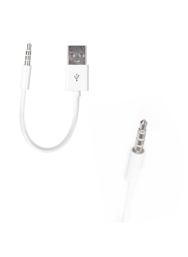 iAbler iPod Shuffle Cable, 2 Pack 3.5mm Jack/Plug to USB USB Power Charger Sync Data Transfer Cable for iPod Shuffle 3rd 4th 5th MP3/MP4 - Image 2