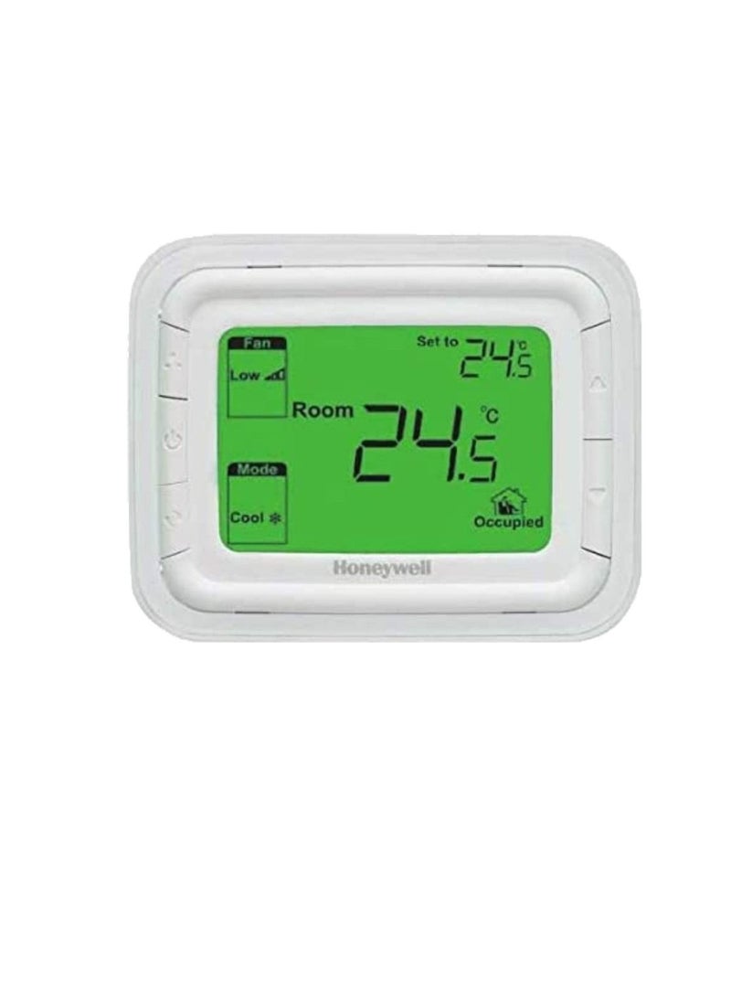 Honeywell - Honeywell Home T6861H2WG-R Fancoil On/off Thermostat, Green Backlight With Remote Sensor & Setback Inputs - 230VAC - Image 1
