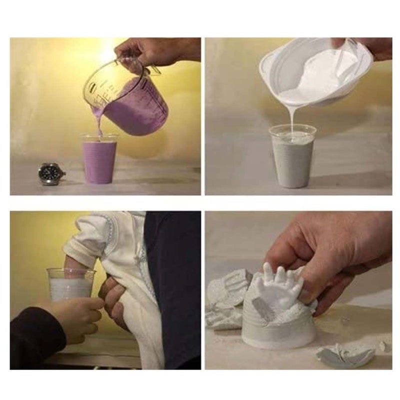 PMW - مسحوق تشكيل ثلاثي الأبعاد 900 جرام - مسحوق صب 1 كجم - مجموعة لصب اليد والقدم (متعدد الألوان) - Image 1