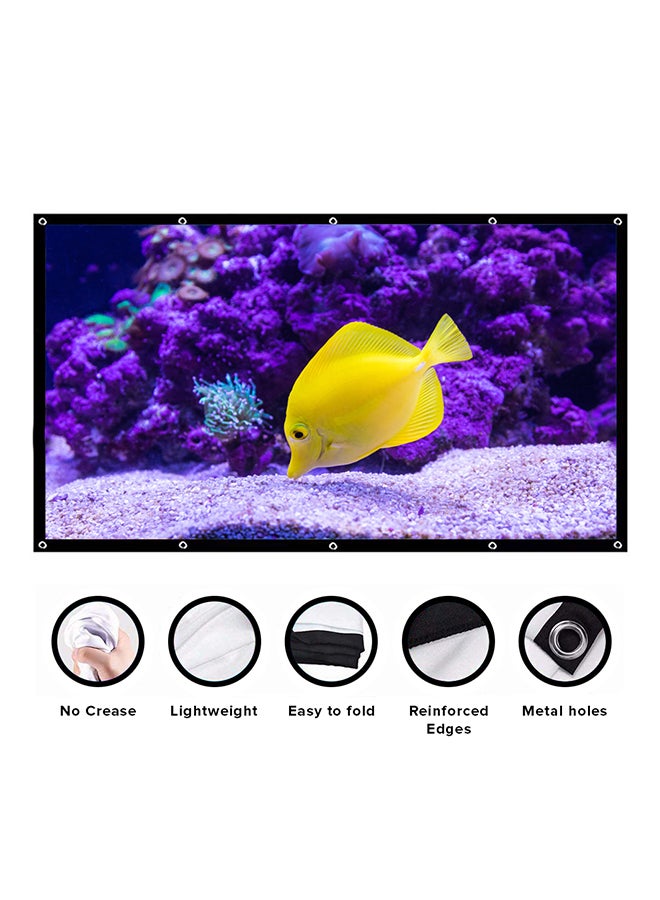 Portable HD Home Theater Projection Screen UNV-OZ-SCR-03 White  - Image 3