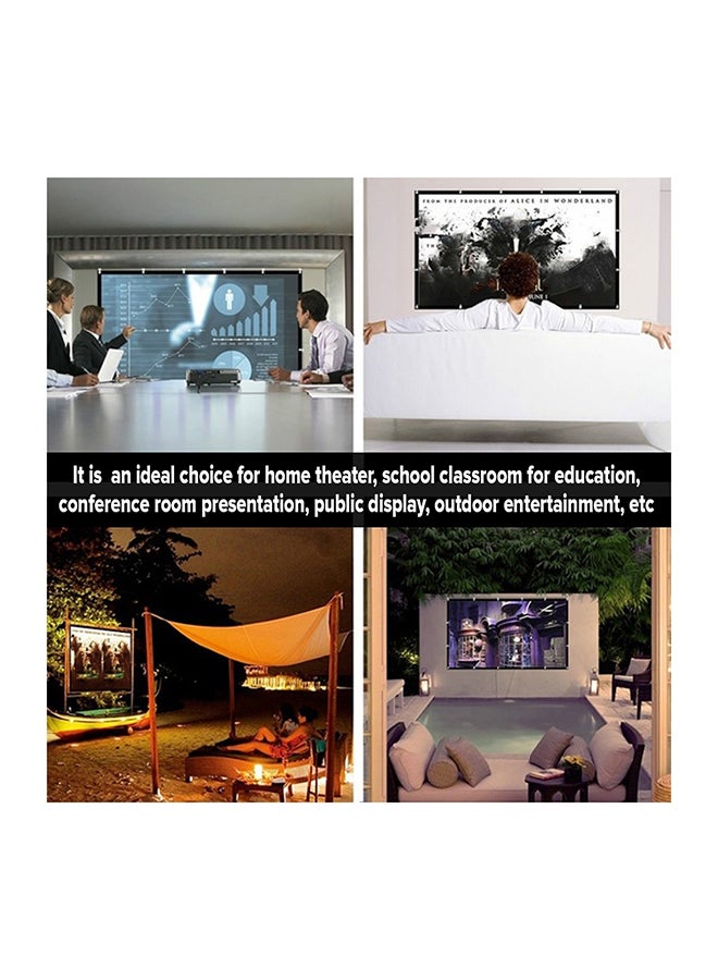 Portable HD Home Theater Projection Screen UNV-OZ-SCR-03 White  - Image 5