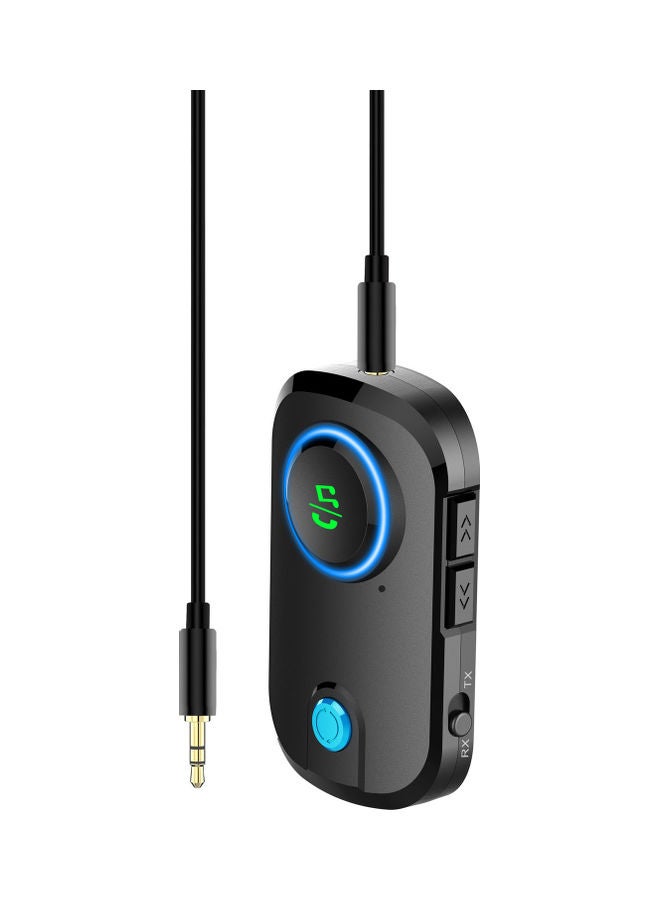 NIBEMINENT Bluetooth Transmitter Receiver T3 Black - Image 1