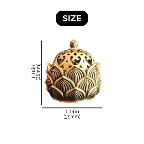 Zbdroxygen 3Pcs Brass Diffuser for Home, Brass Lotus Incense Burner Holder, Home Temple Decor, Meditation Accessories,Assistance for Leisure and Relaxation - Image 2