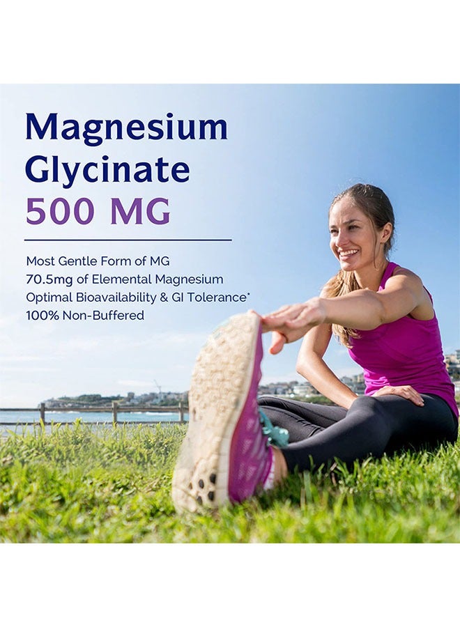 Magnesium Glycinate High Absorption Magnesium Glycinate Capsules 120 Capsules, Vegetable Cellulose Capsule, Supports Bone, Muscle, Nerve and Heart Health, Pure and Natural Dietary Supplement  - Image 2