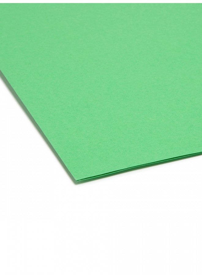 Smead File Folder, Reinforced 1/3-Cut Tab, Letter Size, Green, 100 per Box (12134) - Image 4