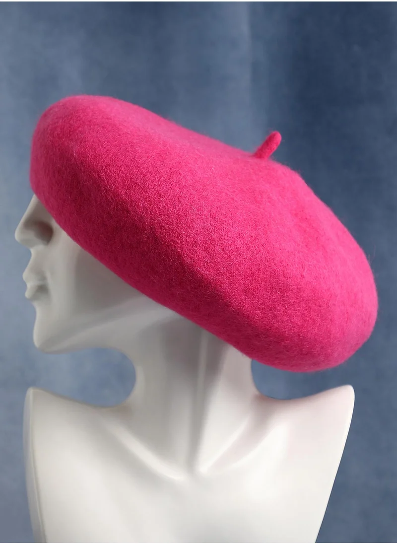 صوص هاوت Haute Sauce Women's Solid Beret Hat For Outdoor Everyday Wear | One-Size | Pink Colour | Solid Pattern | UV Protection | Lightweight | Packable | Casual Headwear For Women & Girls