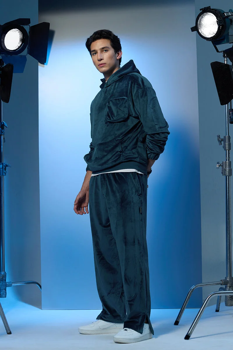 SNITCH بنطلون رياضي مخملي بقصة مريحة ونجوم