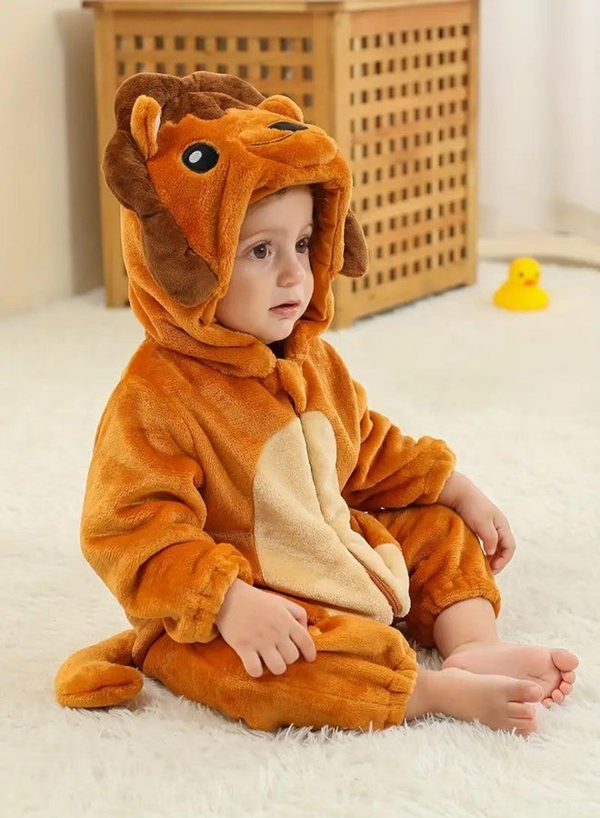 DarkCom Unisex Baby Animal Onesie Toddler Hooded Romper Halloween Cosplay Lion Costumes Kids' Christmas Gifts 3-6 Months - Image 3