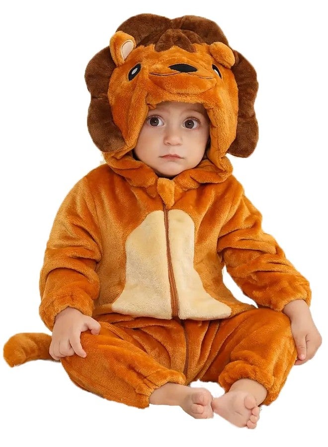 DarkCom Unisex Baby Animal Onesie Toddler Hooded Romper Halloween Cosplay Lion Costumes Kids' Christmas Gifts 3-6 Months - Image 1