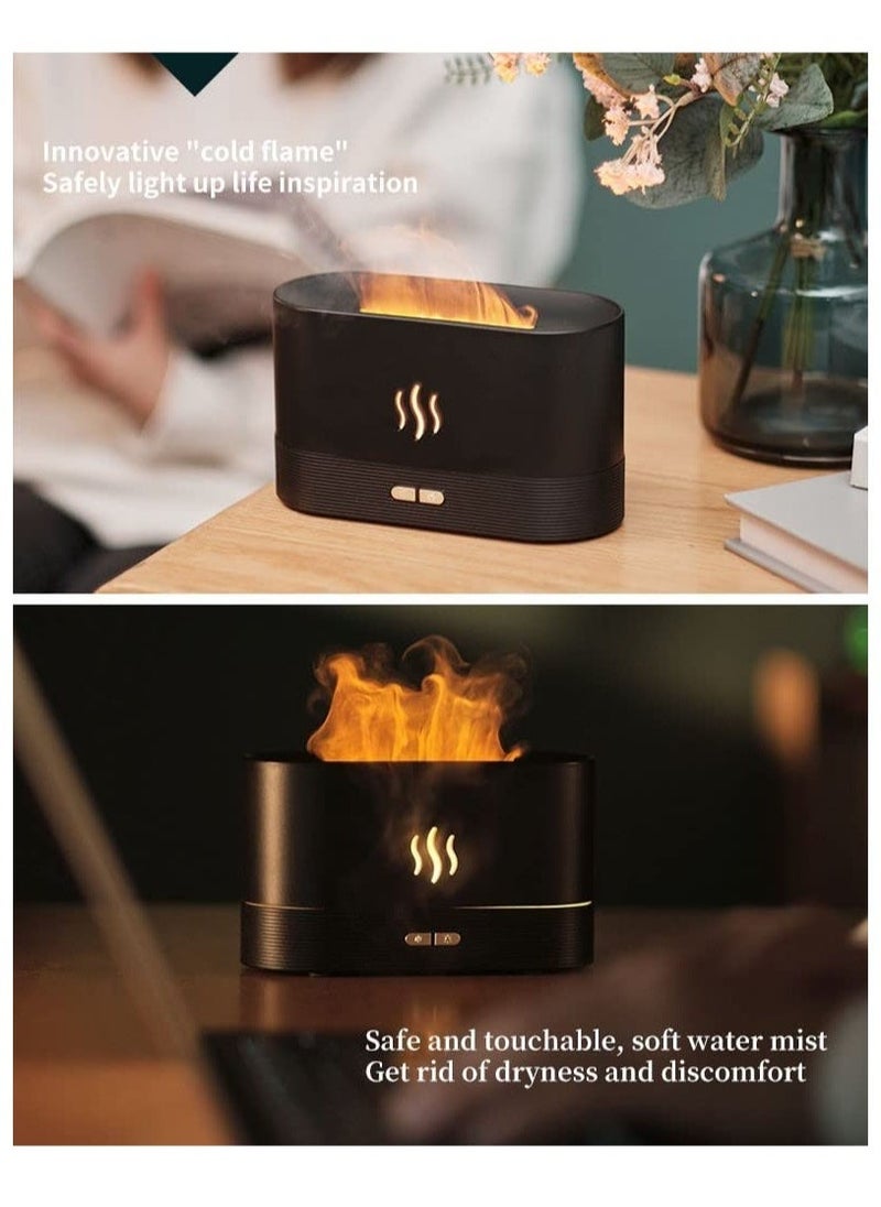 BGM Humidifier Flame Aroma Diffuser Aromatherapy Light Mist Atomizer Auto Off Protection for Spa Home Yoga Office 180ml  - Image 2