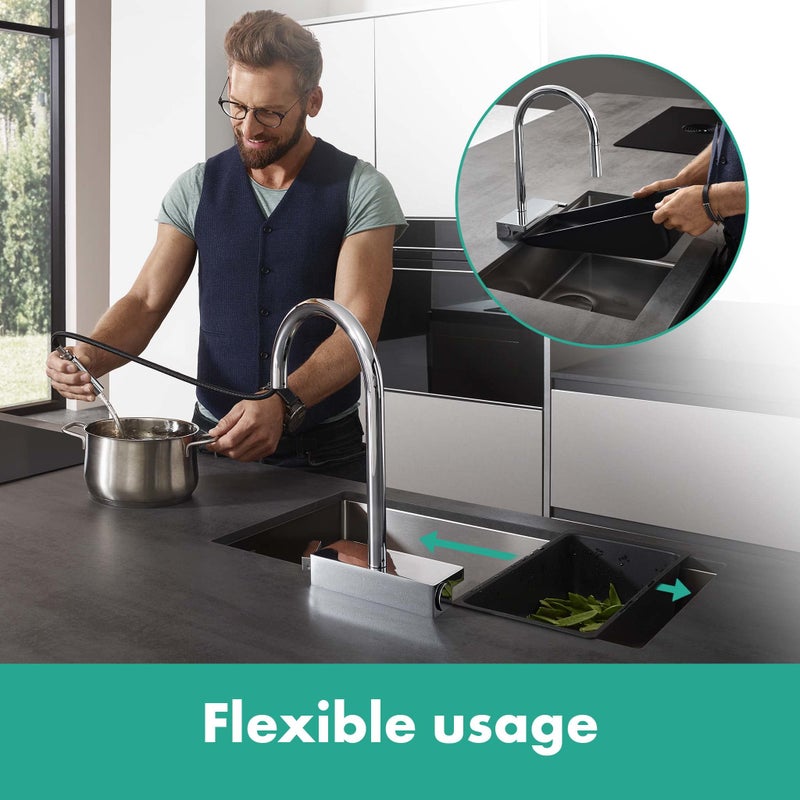 Hansgrohe 40963000 Multi-Functional Multifunctional Strainer, Sieb, Matt Black - Image 3